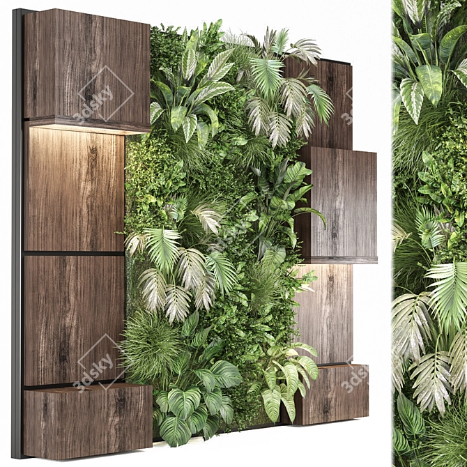  Indoor Wall Vertical Garden Set 3D model image 1