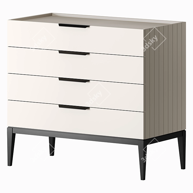 Dantone Home Metropolitan Dresser in Clay 3D model image 1