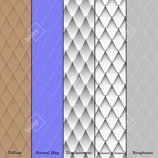 Nordgrona Cork Tile Collection 3D model image 6