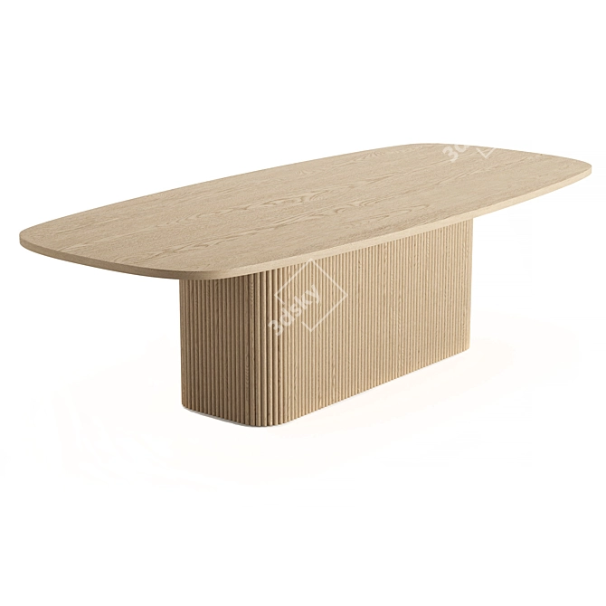 Luxury Dining Table Set with Chairs 3D model image 2