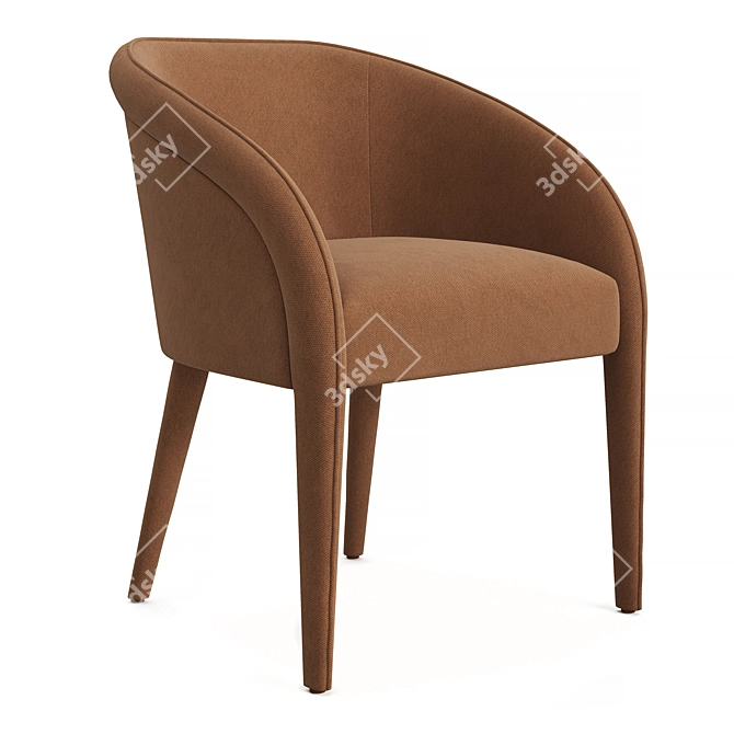 Luxury Dining Table Set with Chairs 3D model image 3