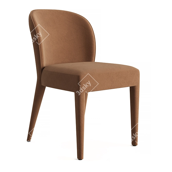 Luxury Dining Table Set with Chairs 3D model image 4