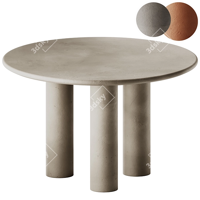 Modern Concrete Napa Dining Table 3D model image 1