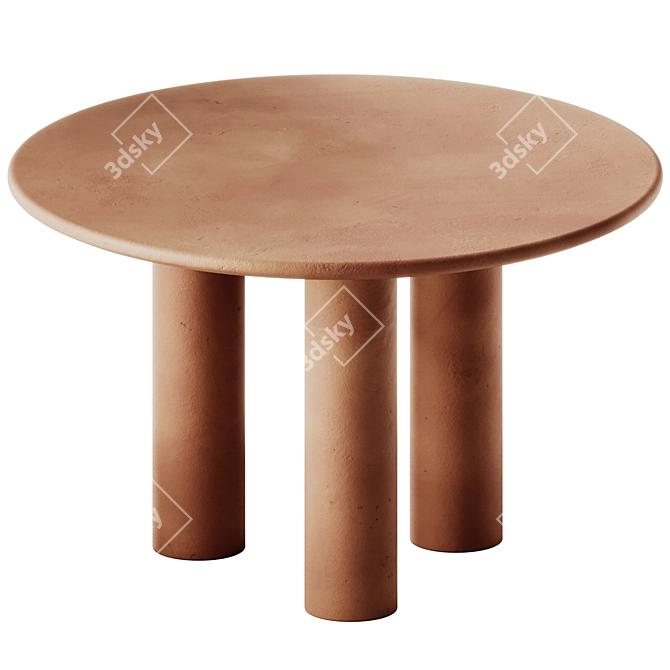 Modern Concrete Napa Dining Table 3D model image 2