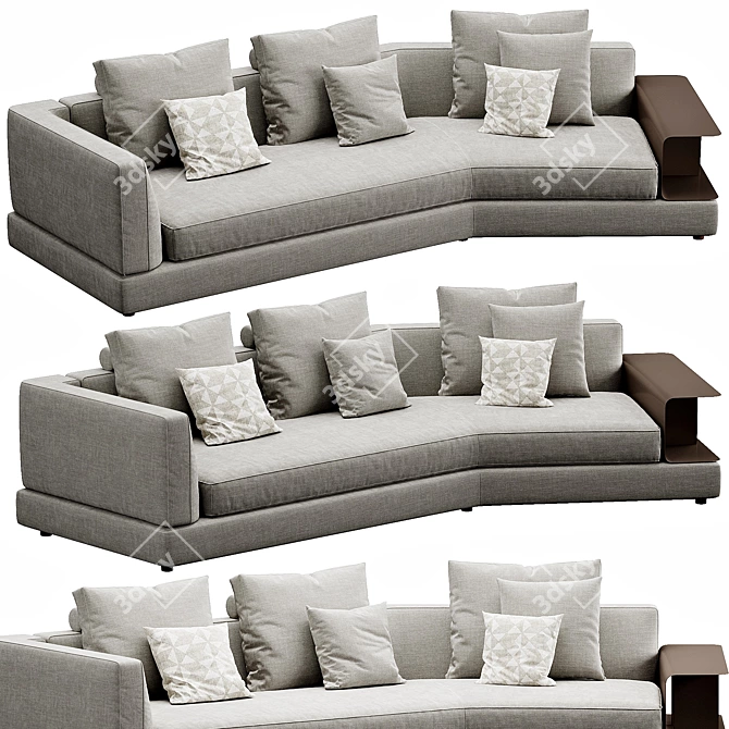 Modern Comfort: Bonaldo Liam Sofa 3D model image 3