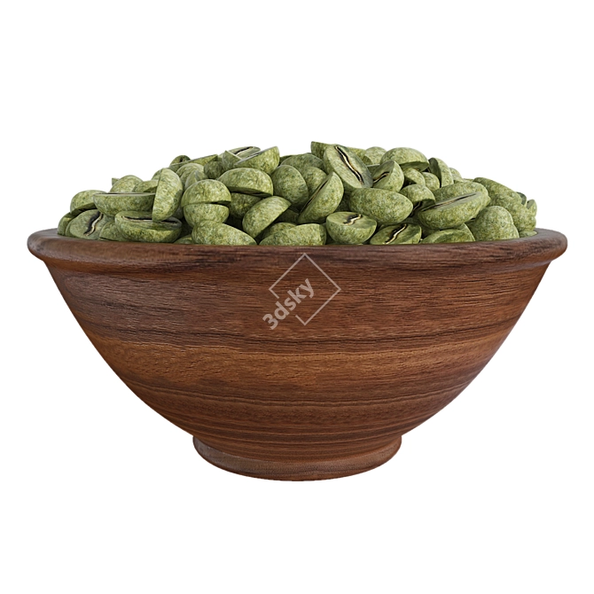 Organic Coffee Bean Bowl 3D model image 3