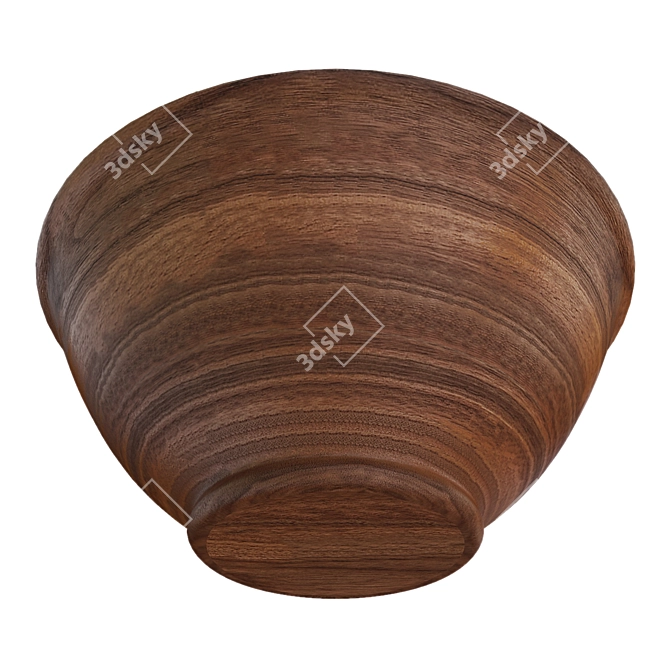 Organic Coffee Bean Bowl 3D model image 4