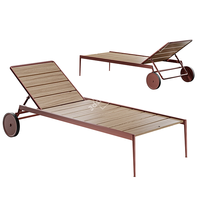 Versatile Flexform ATLANTE Chair 3D model image 2