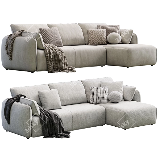 Modern Comfort Easy Sofa Set 3D model image 1