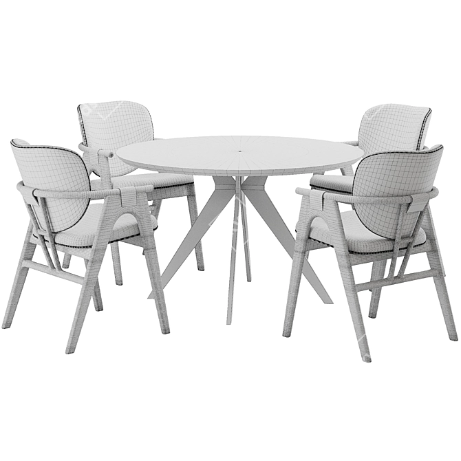 Rowanoke Dining Armchair Set 133 3D model image 5