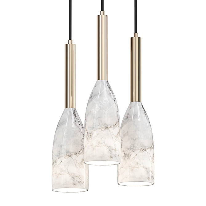 Marble Pendant Lamp: DALBY 3D model image 1