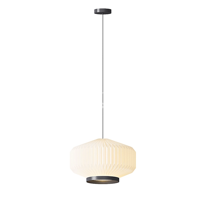 Minimalist Bamboo Pendant Lamp 3D model image 3