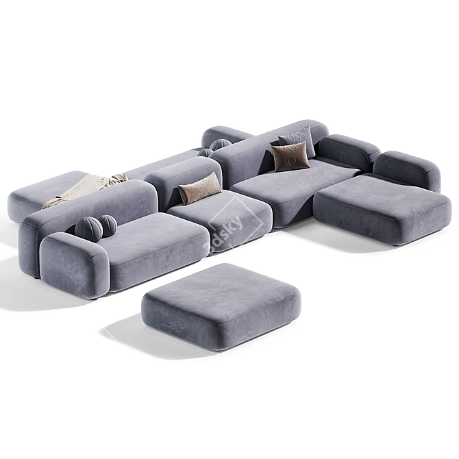 Ribble 3 Modular Sofa Set 3D model image 2