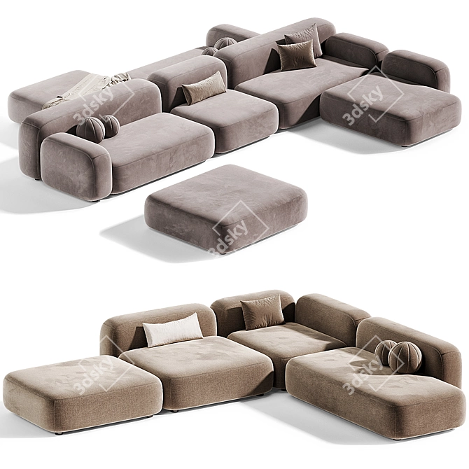 Ribble 3 Modular Sofa Set 3D model image 3