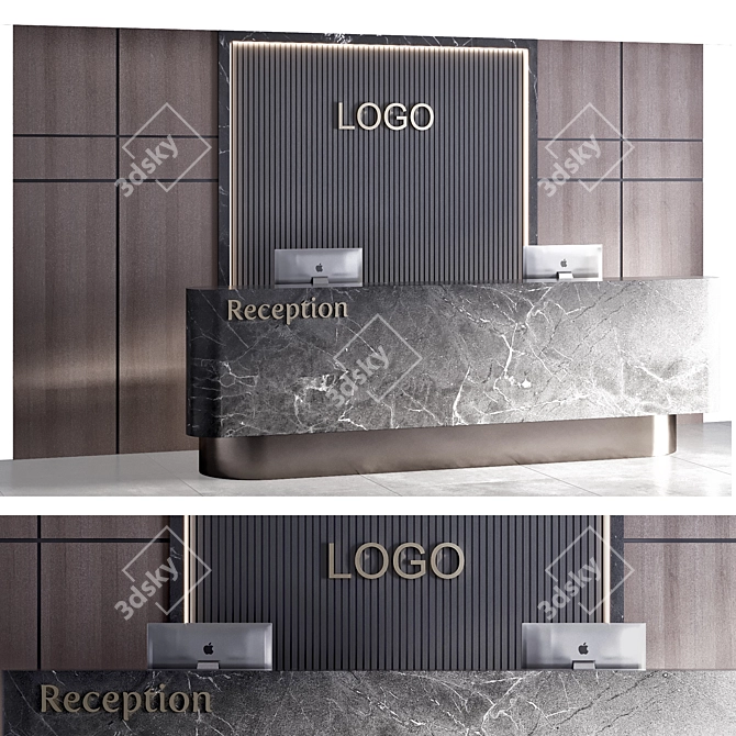 Modern Reception Design Kit 3D model image 2