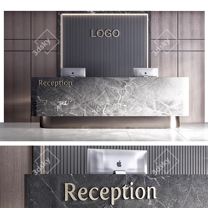 Modern Reception Design Kit 3D model image 3