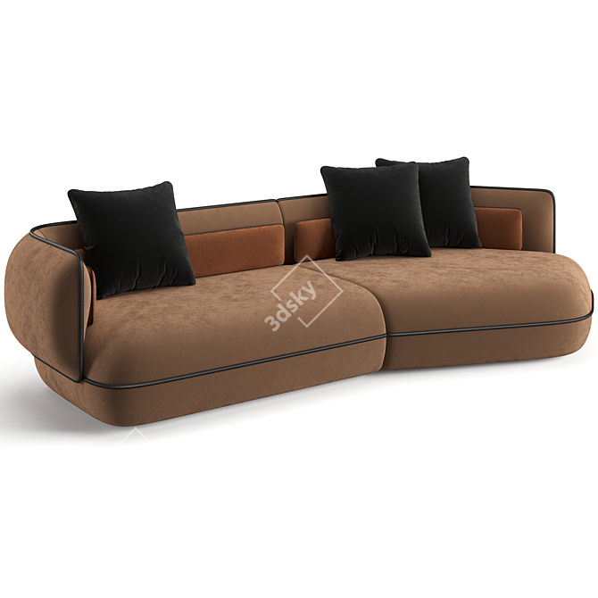 Trussardi Casa Nebula Luxury Sofa 3D model image 2