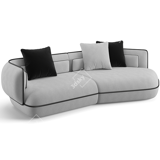 Trussardi Casa Nebula Luxury Sofa 3D model image 4