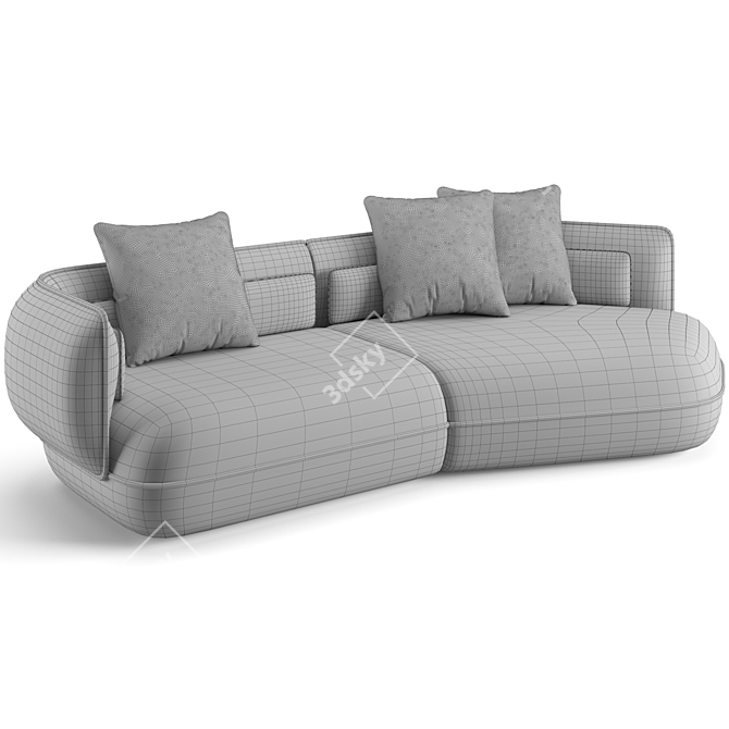 Trussardi Casa Nebula Luxury Sofa 3D model image 6