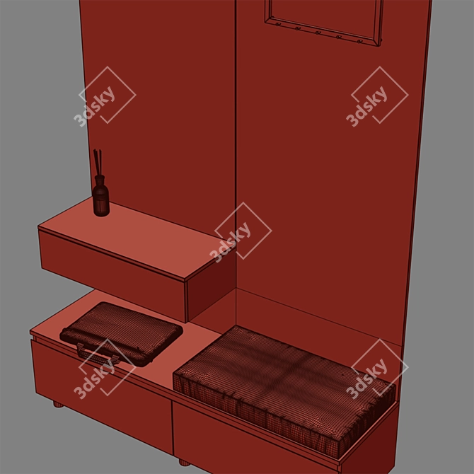 Modern Entryway Furniture Set 3D model image 4