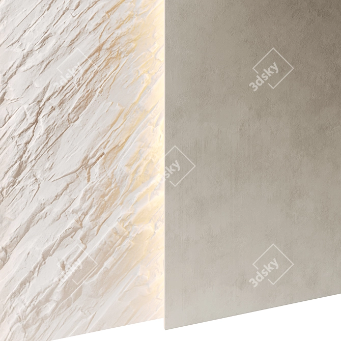 Modern Stone Decorative Wall Panel 3D model image 3