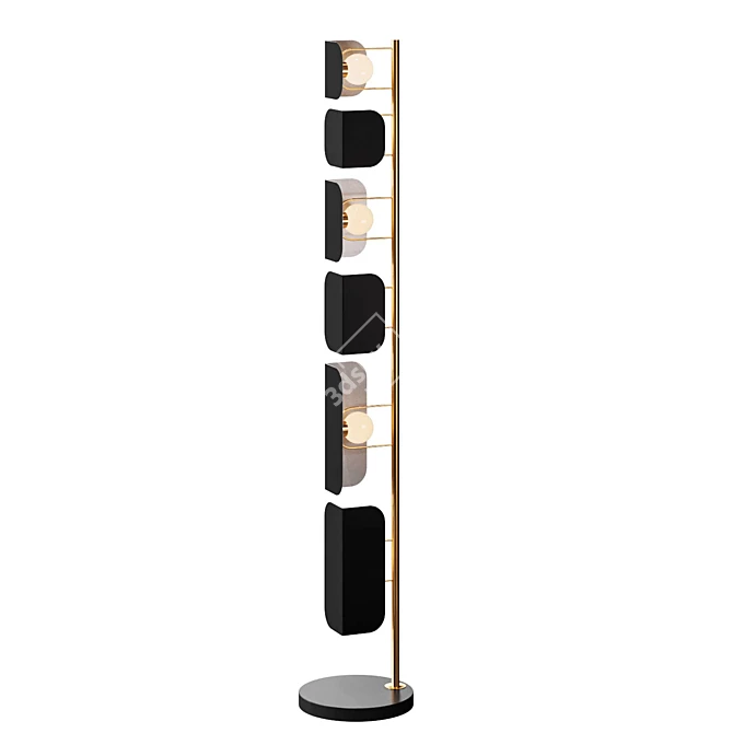 Elegant Leagen Floor Lamp 3D model image 1