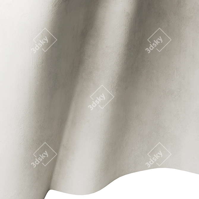Modern Wave Stone Wall Decal 3D model image 1