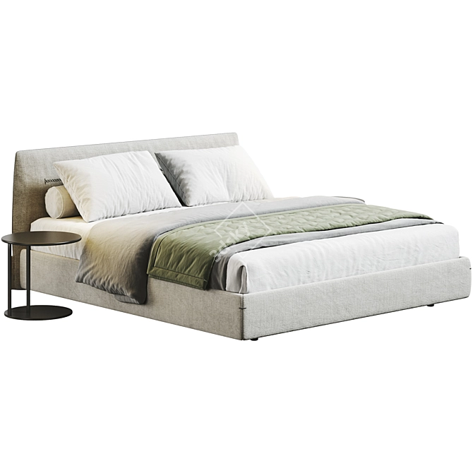 Modern Italian Poliform Jacqueline Bed 3D model image 2