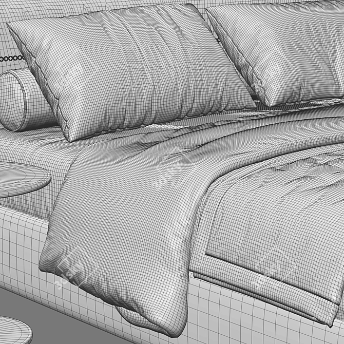 Modern Italian Poliform Jacqueline Bed 3D model image 4