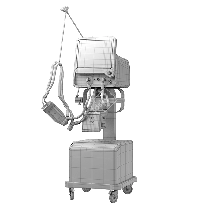 Advanced ICU Machine for Critical Care 3D model image 4