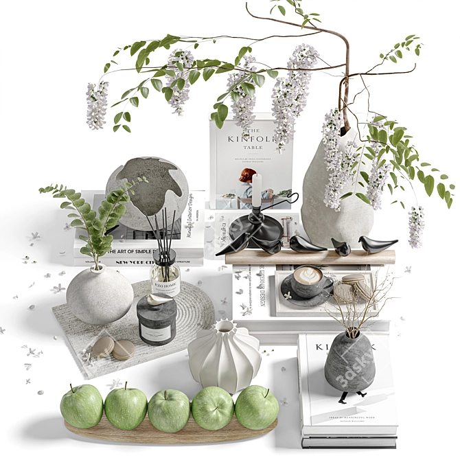 Modern Decor Set Elements 3D model image 2