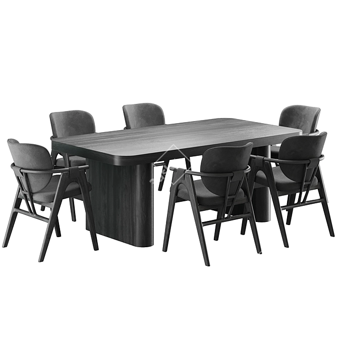 Rowanoke Dining Set 135 3D model image 5