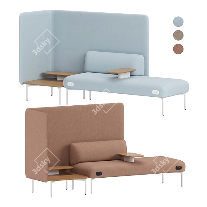 Modern Cabana Sofa Lounge Retreat 3D model image 1