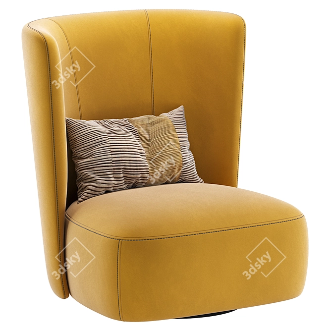 Elegant Canaria Armchair by Cazarina 3D model image 3