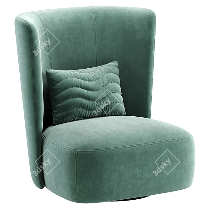 Elegant Canaria Armchair by Cazarina 3D model image 5