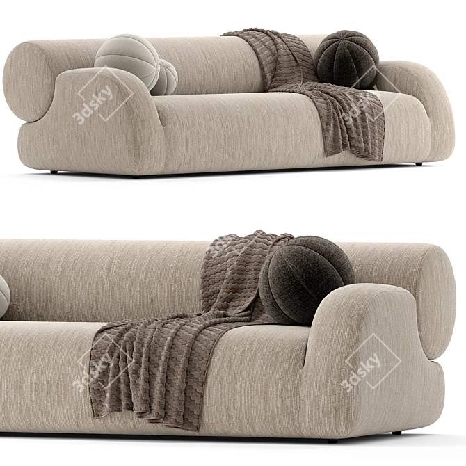  Luxe Jupiter Corner Sofa 3D model image 1