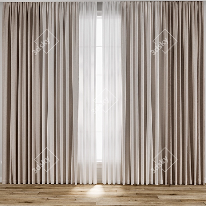 Archived Curtain Models Collection 3D model image 1