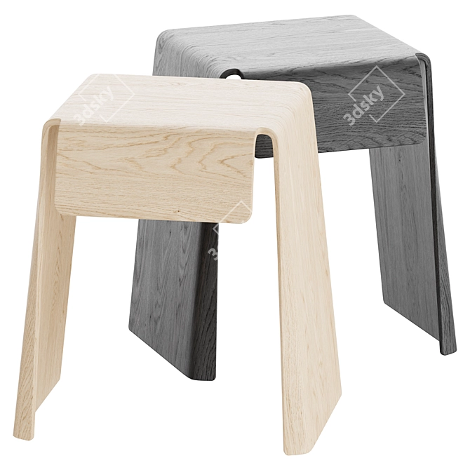 Modern Stool MANERBA SUPER RANDOM 3D model image 2