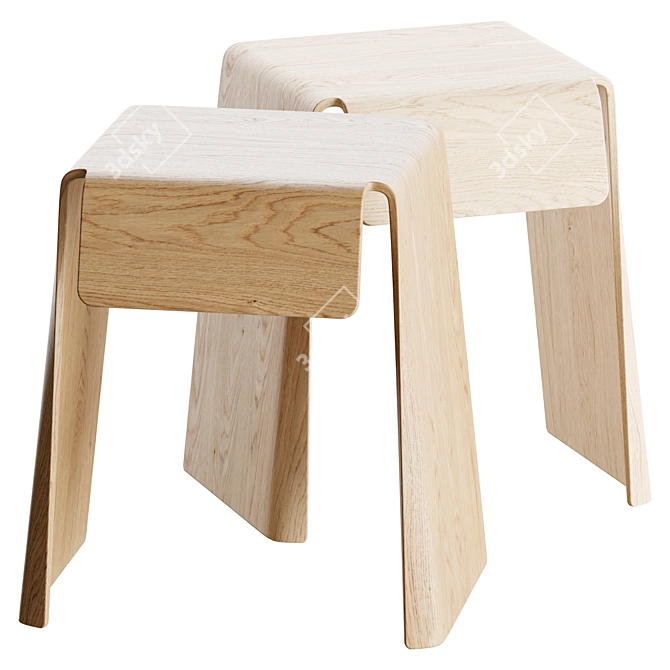Modern Stool MANERBA SUPER RANDOM 3D model image 3