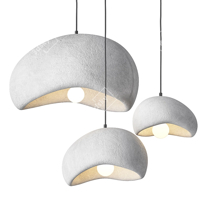 Minimalist Cloud Pendant Light 3D model image 2