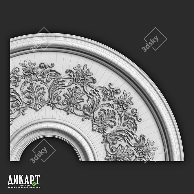 DIKART DR-305: Designer Interior Gypsum Moldings 3D model image 2