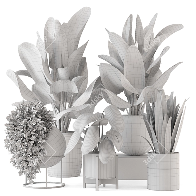 Modern Indoor Plants Set 2373 3D model image 6