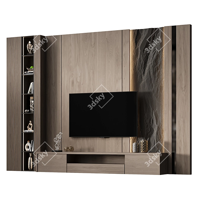 Modern TV Wall Mount 64 3D model image 4