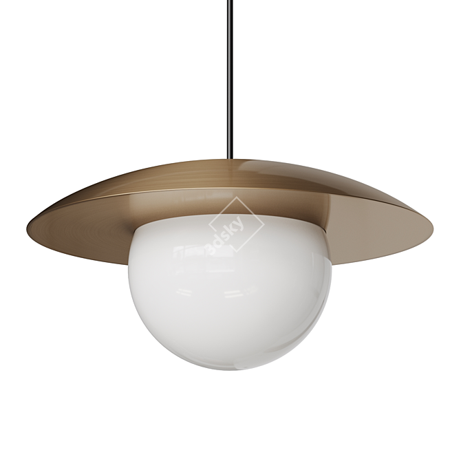 Dome LED Pendant Light Fixture 3D model image 1