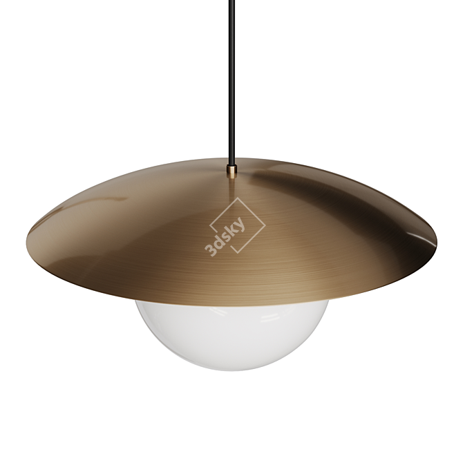 Dome LED Pendant Light Fixture 3D model image 2