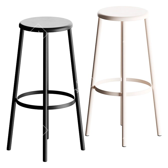 Ergonomic Office Stool Stance 3D model image 1
