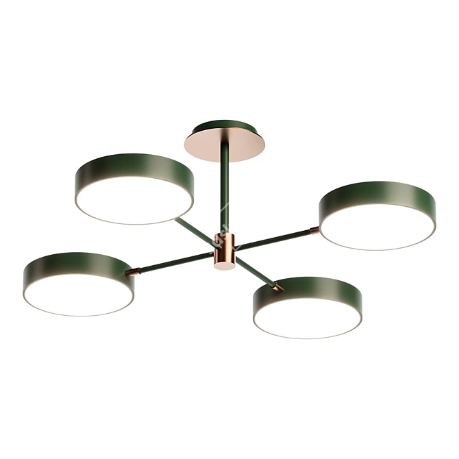 Adjustable Metal Branch Hanging Chandelier 3D model image 1