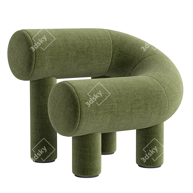Stylish UMI Armchair for Modern Interiors 3D model image 3