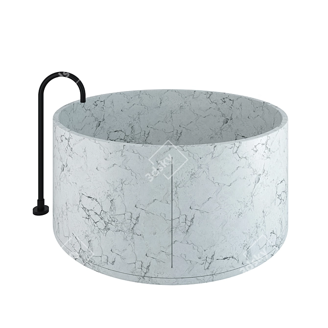 Marble Bathtub Agape In-Out 3D model image 2