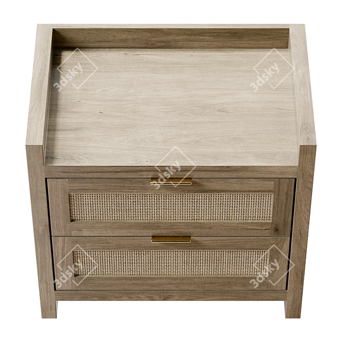 Modern Millwood Pines Nightstand (Современный тумбочка Миллвуд Пайнс) 3D model image 3